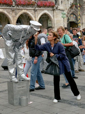 Auf dem Marienplatz in München